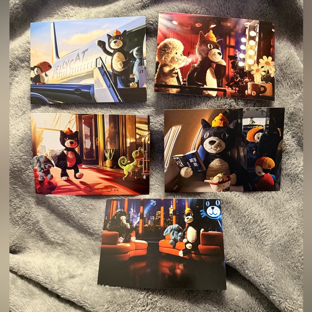 NWT Jellycat 25th Anniversary Postcards - VHTF!! RARE!!